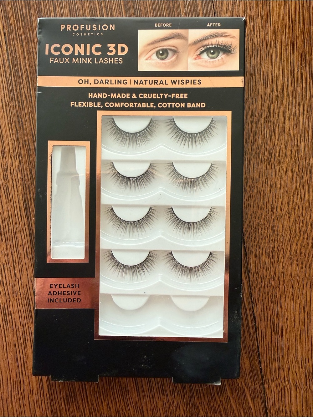 Profusion Cosmetics Black Eyelash Adhesive & Instructions